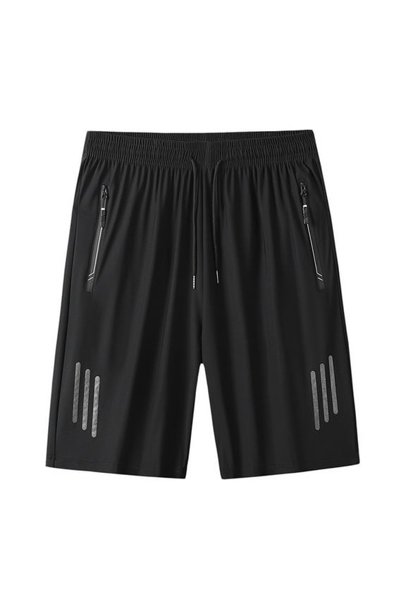 Men's Cotton Drawstring Lightweight Breathable Shorts Loose Elastic Waist Shorts Daily Casual Hiking Running Shorts with Pockets