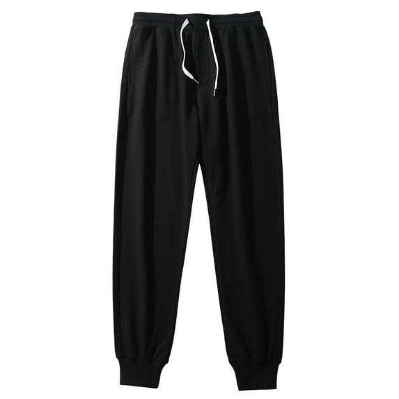 Men's Cotton Drawstring Sweatpants Breathable Loose Running Active Solid Colors Sports Pants