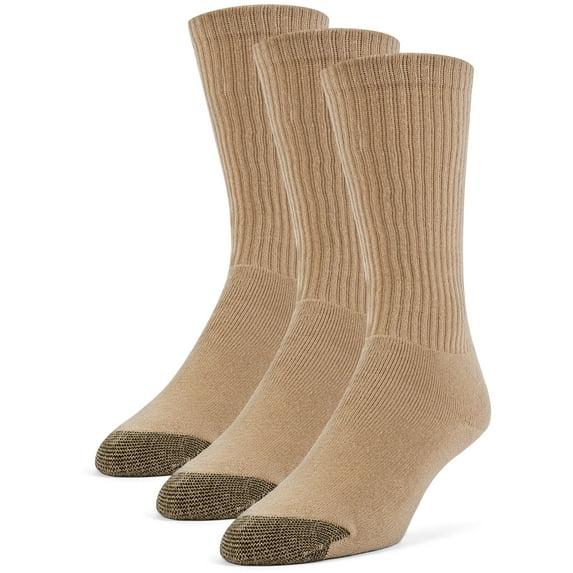 Men's Cotton Extra Soft Crew Cushion Socks - 3 Pairs