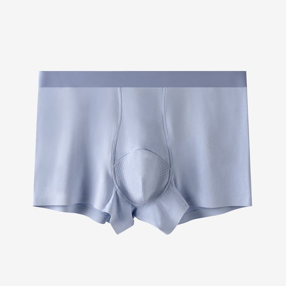 Men's Cotton Eyelet Crotch Boxer Briefs - Breathable Quick-Dry Low Rise Stretch Underwear, Soft Comfy Moisture-Wicking Athletic Trunks