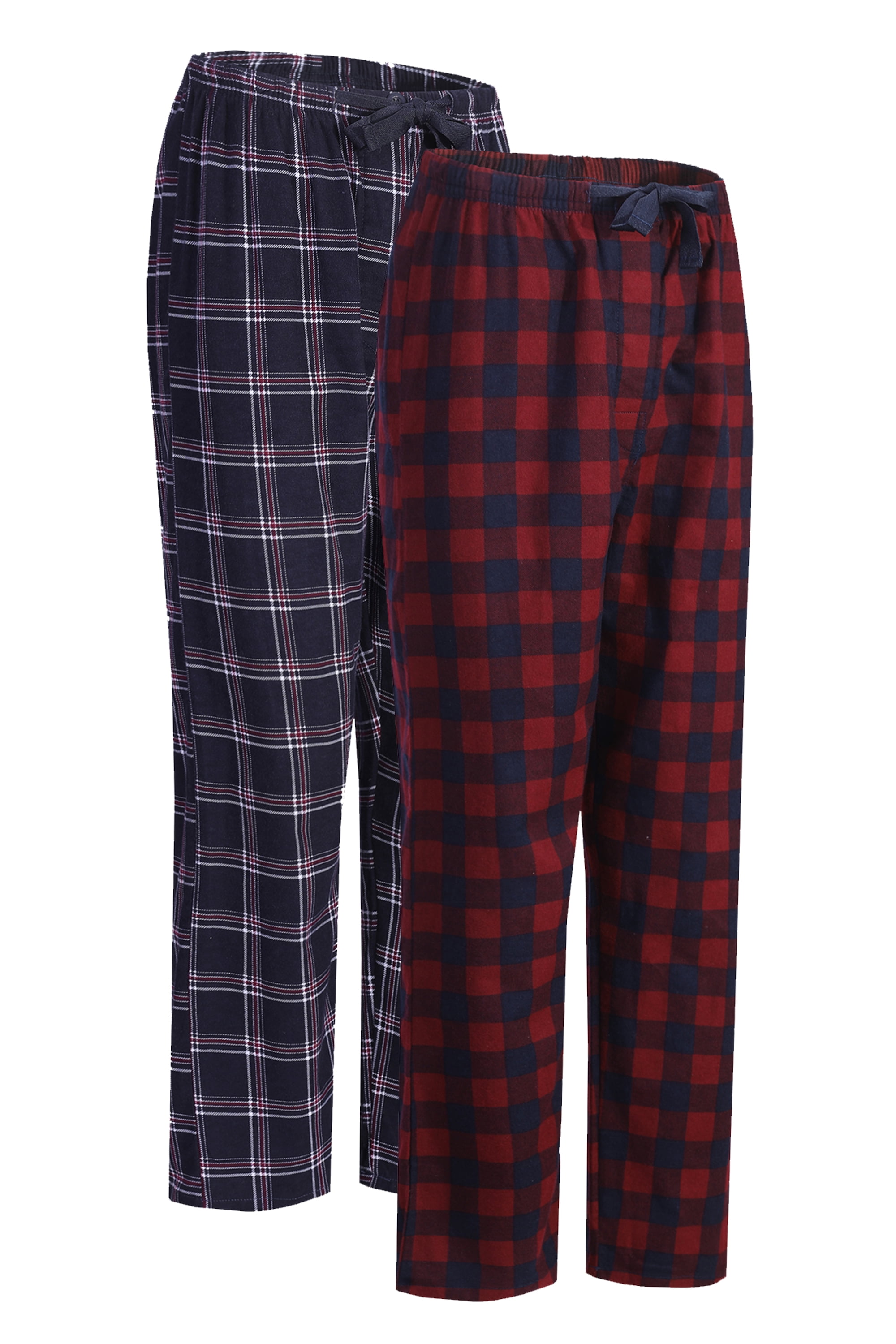 Men's Cotton Flannel Pajamas Plaid Pajama Pants for Men with Pockets