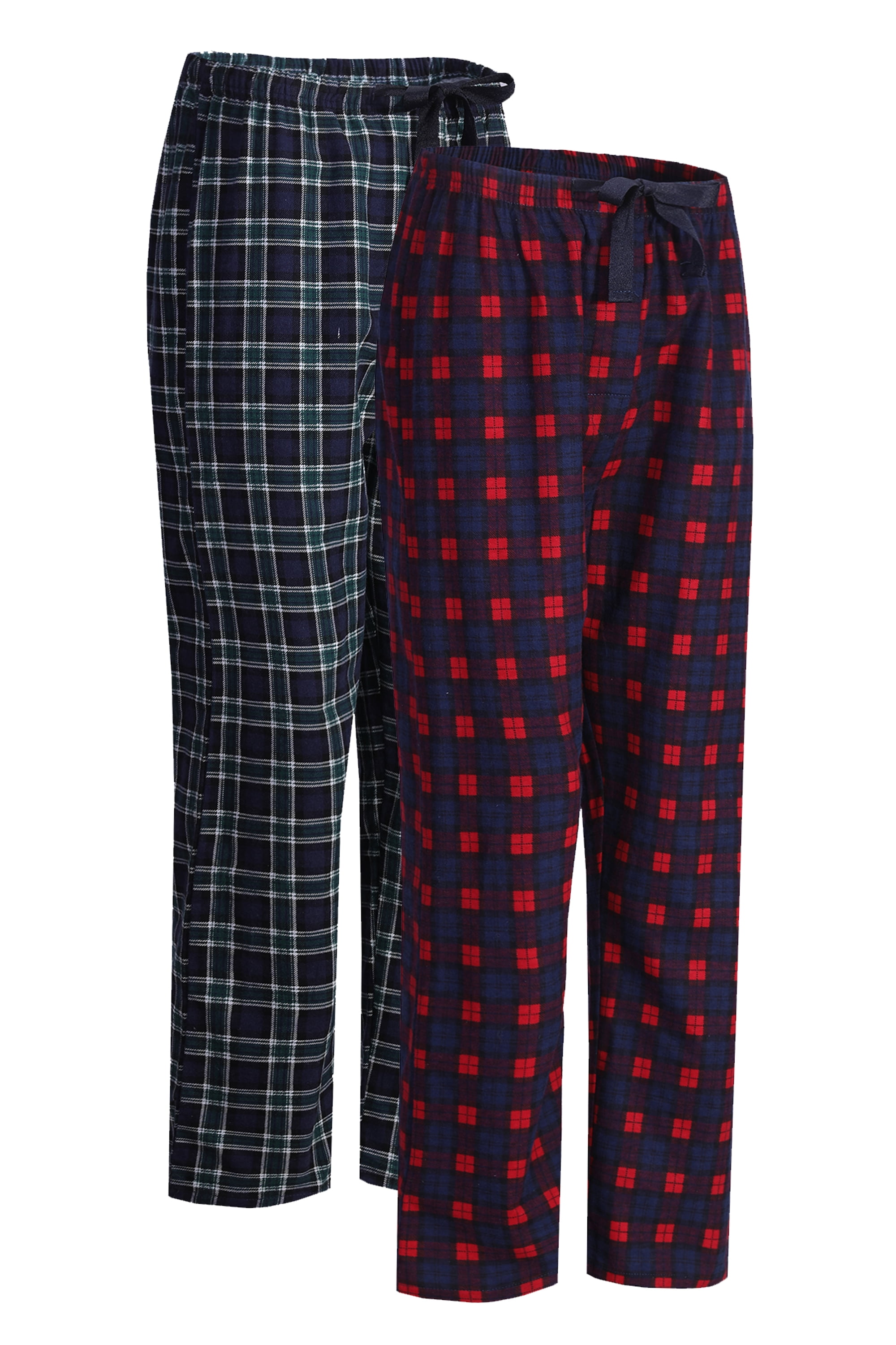 Men's Cotton Flannel Pajamas - Plaid Pajama Pants for Men with Pockets ...
