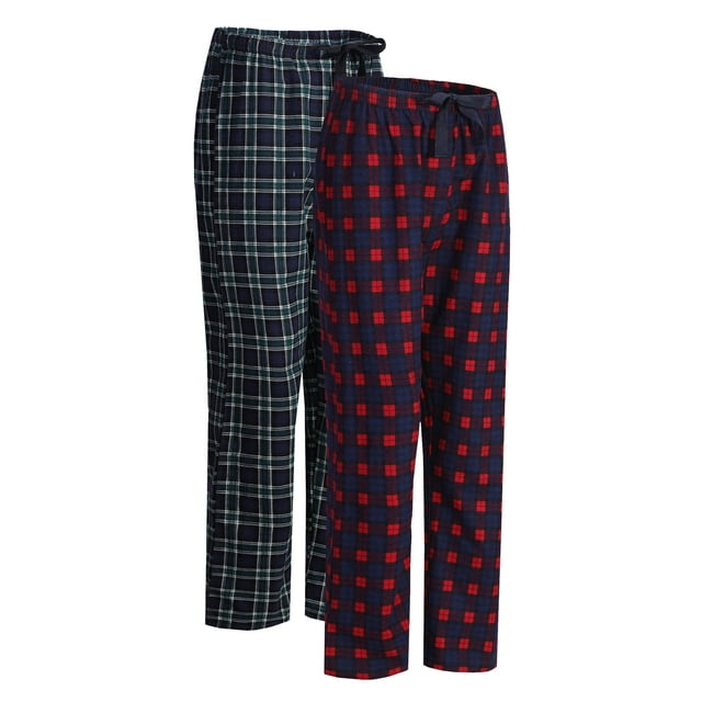Men's Cotton Flannel Pajamas Plaid Pajama Pants for Men with Pockets