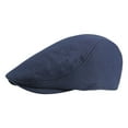 thumbnail image 1 of Men's Cotton Flat Newsboy Driving Hat Cap Soft Fit Cabbie Hat Cabbie Hunting Cap for Men Outdoor Daily Use by Awwp Navy One Size, 1 of 4