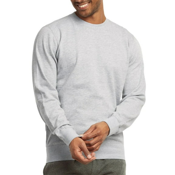 Men's Cotton Fleece Sweatshirt Lightweight Crew Neck Long Sleeve Pullover Hoodie Tops S-3XL Regular Big & Tall Plain Menswear Simple Solid Sweaters