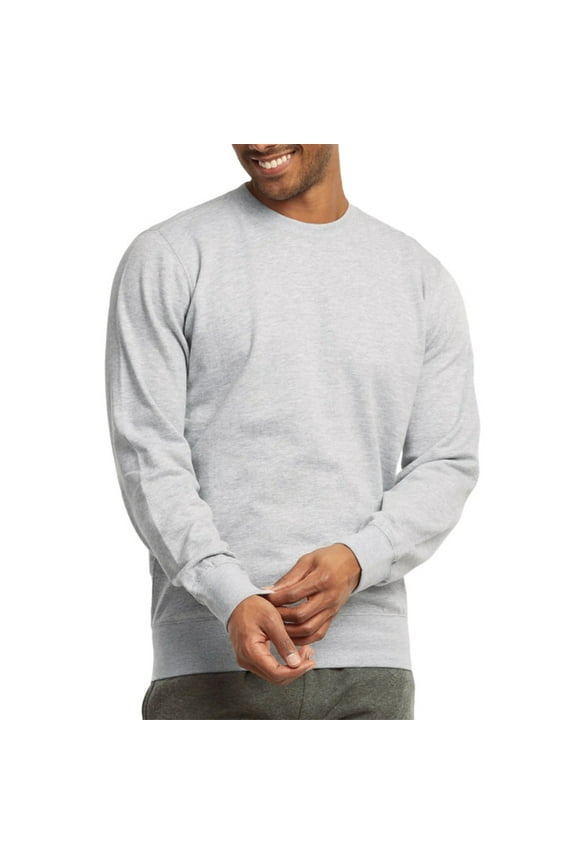 Men's Cotton Fleece Sweatshirt Lightweight Crew Neck Long Sleeve Pullover Hoodie Tops S-3XL Regular Big & Tall Plain Menswear Simple Solid Sweaters