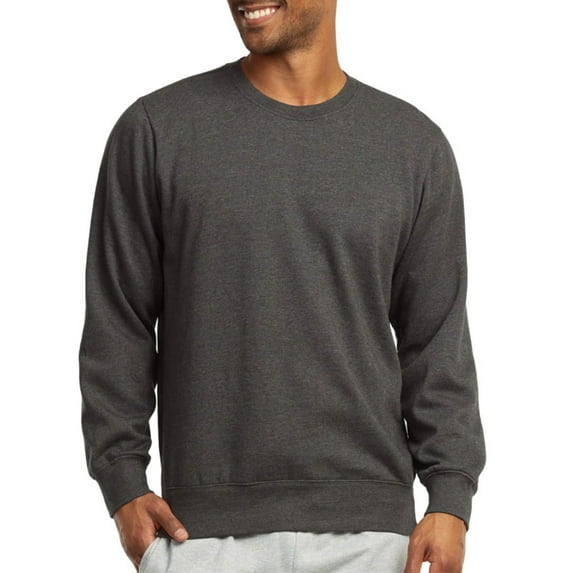 Men's Cotton Fleece Sweatshirt Lightweight Crew Neck Long Sleeve Pullover Hoodie Tops S-3XL Regular Big & Tall Plain Menswear Simple Solid Sweaters