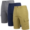 thumbnail image 1 of Men's Cotton Flex Stretch Cargo Shorts w/o Belt (3-Pack), 1 of 4