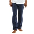 thumbnail image 1 of Men's Cotton Knitted Pajama Pants with Pocket Drawstring / Sleepwear Bottoms, Navy, M, 1 Piece, 1 of 4