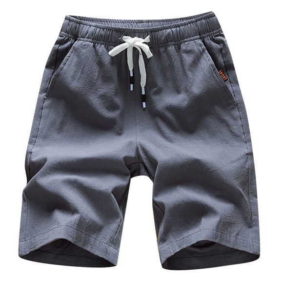 Men's Cotton Linen Cargo Shorts - Straight Leg, Loose Fit, Beach/Sport, M-XXXXL Sizes, 66-96cm Waist