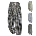 thumbnail image 1 of Men's Cotton Linen Plaid Pajama Pants, Lightweight Loungewear, Comfy Jogger Sleep Pant Long Pj Bottoms with Drawstring & Pockets Green, 1 of 5