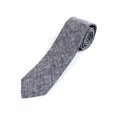 thumbnail image 1 of Men's Cotton Linen Skinny Necktie Tie Sand Wash Solor, Dark Blue, Size One Size, 1 of 2