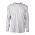 thumbnail image 1 of Men's Cotton Long Sleeve Soft T-Shirt, Crew Neck Stretch Shirts Classic Tee, Heather Grey S, 1 Pack, 1 of 3