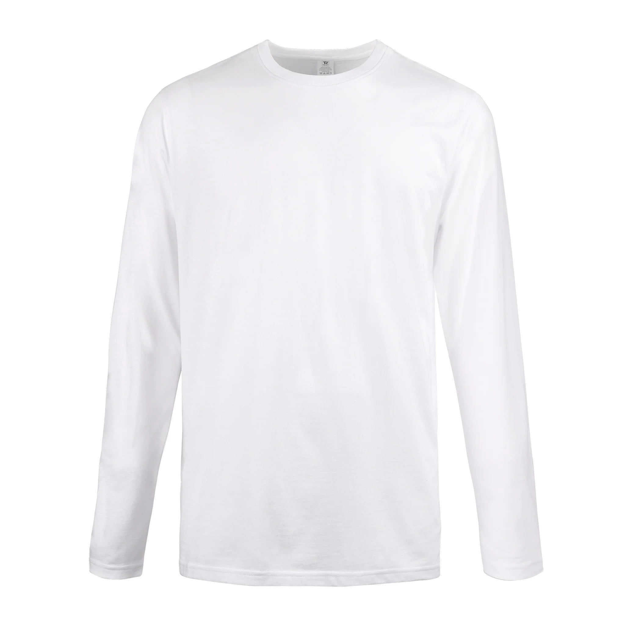Men's Cotton Long Sleeve Soft T-Shirt, Crew Neck Stretch Shirts