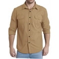 thumbnail image 1 of Men's Cotton Long Sleeve Work Shirt Casual Outdoor Cargo Shirt, 1 of 6
