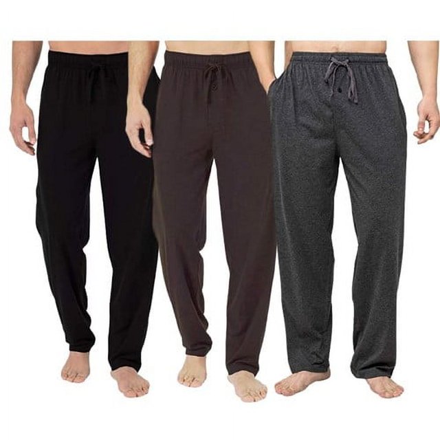 Men's Cotton Lounge Pajama Pants with Pockets (3Pack)