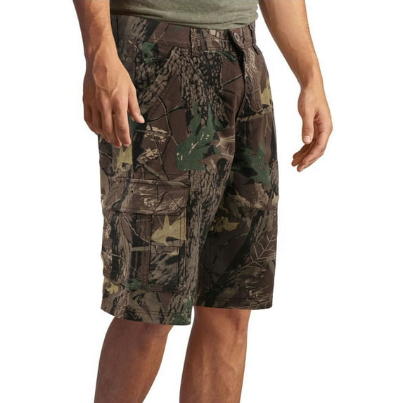 Men's Cotton Multi Pocket Relaxed Fit Outdoor Army Nature Camo Cargo Shorts (#8, 32)