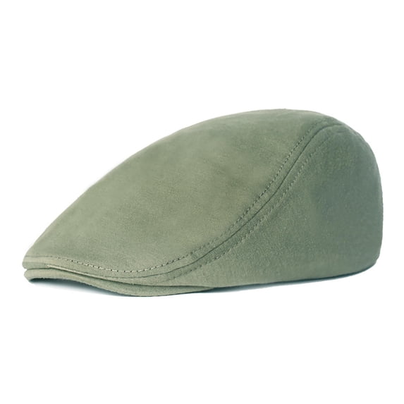 Men's Cotton Newsboy Cap Soft Stretch Cabbie Hat for Outdoor Green 1 by Hontri