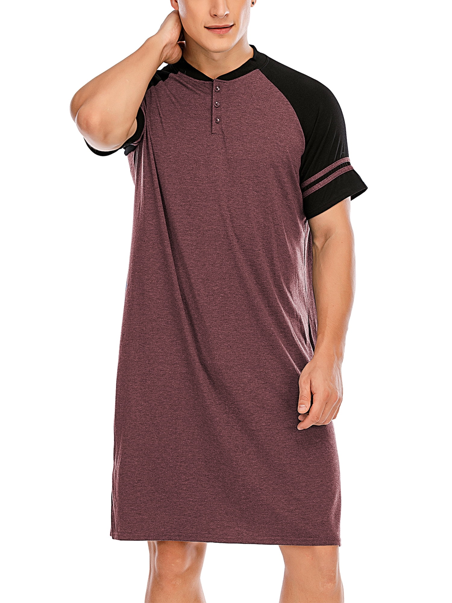 Mens cotton night shirt new arrivals