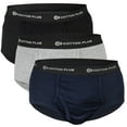 thumbnail image 1 of Men's Cotton No Ride Up Briefs w/Comfort Flex Waistband Underwear Big and Tall Sizes avalible (2XL, Assorted, 12 Pack), 1 of 2