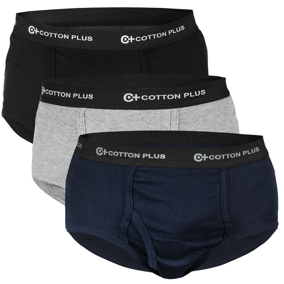 Men's Cotton No Ride Up Briefs w/Comfort Flex Waistband Underwear Big and Tall Sizes avalible (2XL, Assorted, 12 Pack)