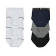 thumbnail image 1 of Men's Cotton No Ride Up Briefs w/Comfort Flex Waistband Underwear Big and Tall Sizes avalible (3XL, Mixed, 12 Pack), 1 of 1