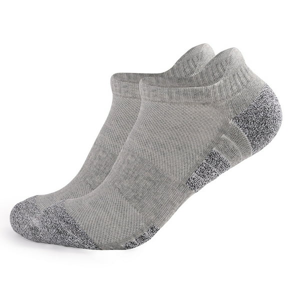 Men's Cotton No-Show Socks - Summer Lightweight Ankle Socks for Sneakers (Pack of 5) Under 5$, Yubnlvae Large Size Foreign Trade Rubber Cotton Socks , Grey, Xl