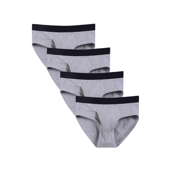 Fly Imag Men\'s Cotton One Pack Underwear Classic Basic Briefs Front Funct Fly ...