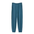 thumbnail image 1 of Men's Cotton Pajama Pants Soft PJ Lounge Bottoms Loungewear Elastic Waist Pockets (Big and Tall) Size 4XL-6XL Light Blue, 1 of 8