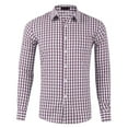 thumbnail image 1 of Men's Cotton Plaid Button Down Shirts - Long Sleeve, Regular Fit, for Business & Casual Wear, 1 of 5