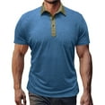 thumbnail image 1 of Men's Cotton Polo Shirts Short Sleeve Casual Summer Shirts Classic Collared Golf Shirt with Pocket, 1 of 6