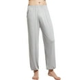 thumbnail image 1 of Men's Cotton Poplin Straight-Fit Super Soft Pajama Pants with Elastic Waist Size 3XL Gray, 1 of 7