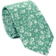 thumbnail image 1 of Men's Cotton Printed Floral Tie 2.56" Skinny Narrow Necktie, 1 of 5