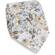 Mens Cotton Printed Floral Tie 2.56" Skinny Narrow Necktie
