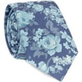 thumbnail image 1 of Men's Cotton Printed Floral Tie 2.56" Skinny Narrow Necktie, 1 of 4