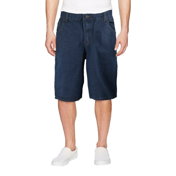 Men's Cotton Relaxed Fit Casual Denim Jean Carpenter Shorts (Indigo Blue - 42)
