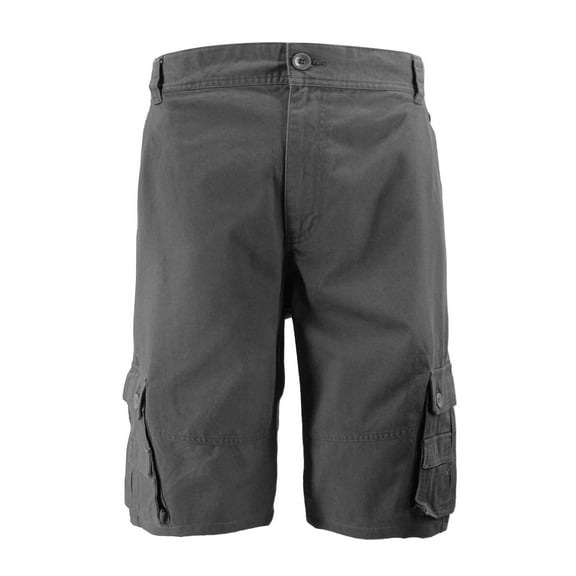 Men's Cotton Relaxed Fit Multi Pockets Casual Outdoor Army Cargo Shorts (Charcoal, 44)
