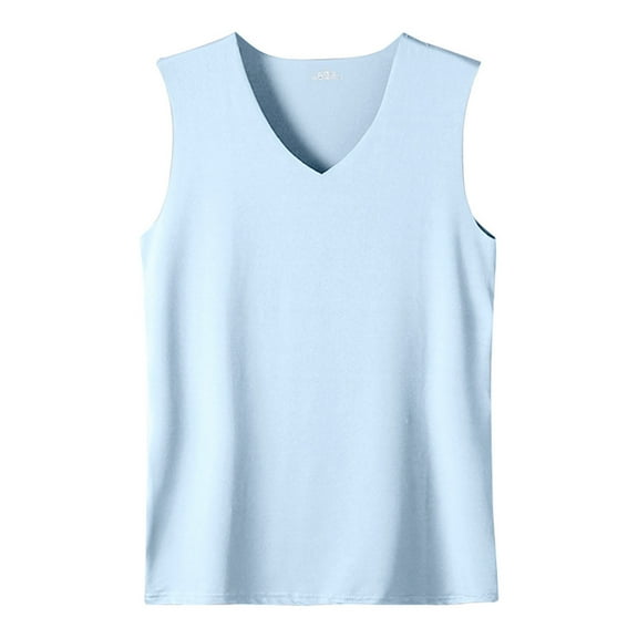 Men's Cotton Ribbed Plain Tank Tops Athletic A-Shirts Undershirts Size:S-Large