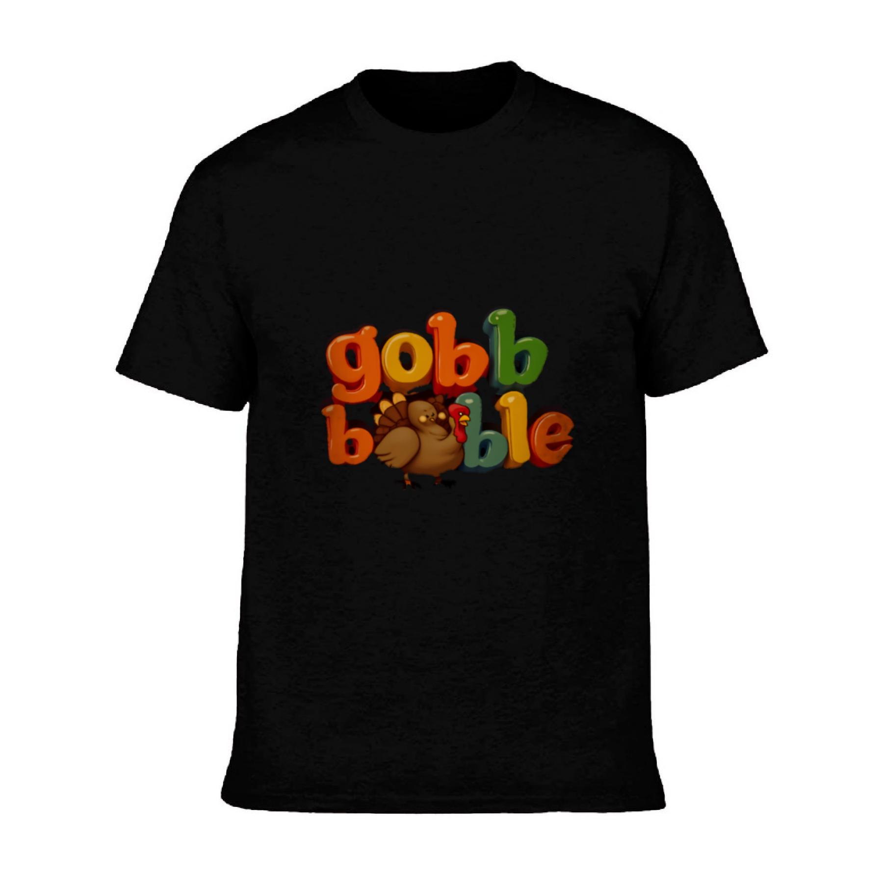 Men's Cotton Short Sleeve T-Shirt - Festive ' Gob Boggle ' Design with ...