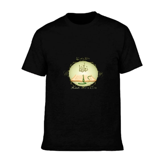 Men's Cotton Short Sleeve T-Shirt with Elegant Script Emblem and Green Snake Coiled Around Book - Unique Graphic Tee
