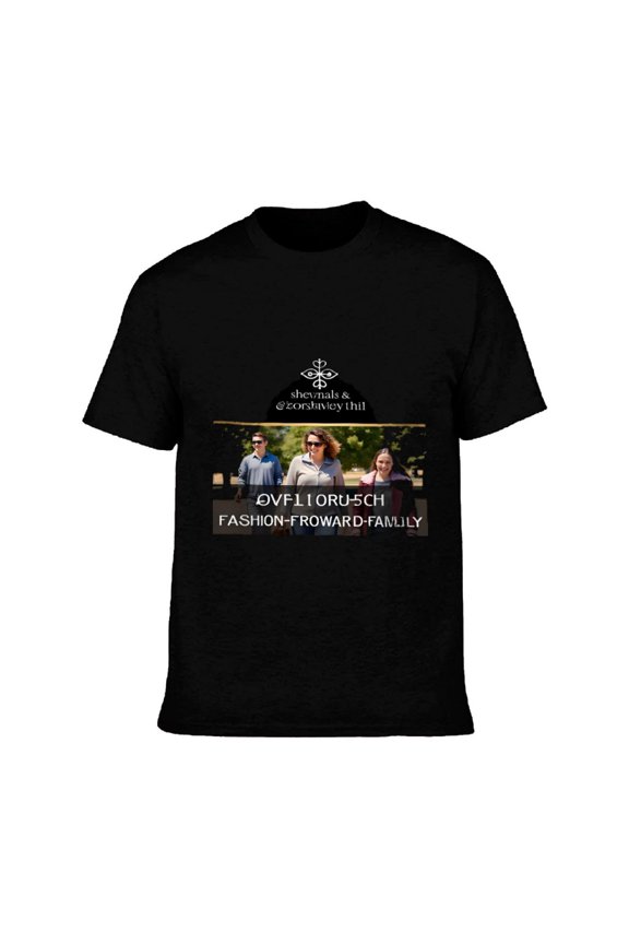 Men's Cotton Short Sleeve T-Shirt with Graphic Design: Outdoor Photography Studio Theme Featuring People and Greenery Stylish & Unique