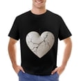 thumbnail image 1 of Men's Cotton Short Sleeve T-Shirt with Heart Design - Stylish Casual Tee for Everyday Wear, 1 of 7