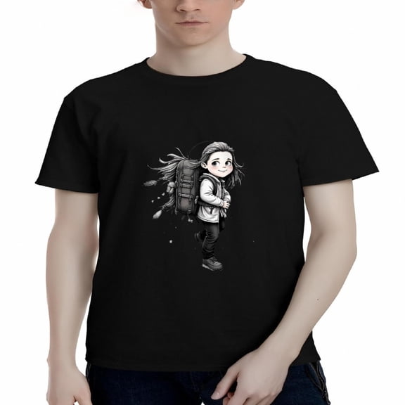 Men's Cotton Short Sleeve T-Shirts - Casual Tee Tops with Unique Cartoon Character Design Perfect for Everyday Wear