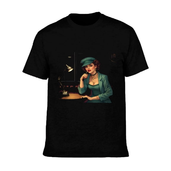 Men's Cotton Short Sleeve T-Shirts - Vintage-Inspired Tee Tops with Classic Patterns Perfect for Casual Wear and Nostalgic Style