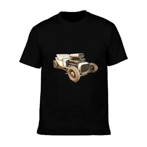 Men's Cotton Short Sleeve T-Shirts - Vintage Retro Graphic Tees with Classic Car Design Perfect for Casual Wear