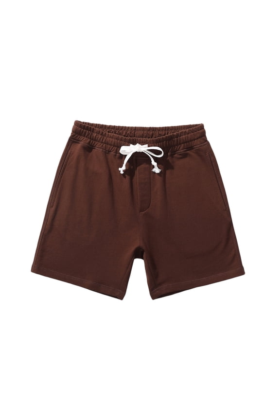 Men's Cotton Shorts Casual Elastic Waist Drawstring Lightweight Workout Lounge Beach Jersey Sweat Shorts with Pockets