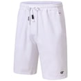 thumbnail image 1 of Men's Cotton Shorts Casual Elastic Waist Drawstring Summer Beach Vacation Yoga Golf Shorts with Zipper Pockets, 1 of 7
