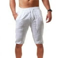 thumbnail image 1 of Men's Cotton Shorts Pants Male Summer Breathable Solid Color Short Trousers Fitness Streetwear S-3XL 1PC, 1 of 10
