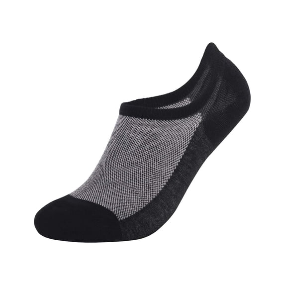 Men's Plus Size Cotton Boat Socks, Extra Large No Show Socks with Non-Slip Silicone Heel Grips, Breathable Moisture Wicking Low Cut Socks for Sneakers Loafers Daily Wear Black