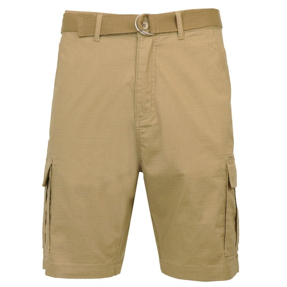 Men's Cotton Stretch Ripstop Cargo Shorts With Belt (Size - 32-42)